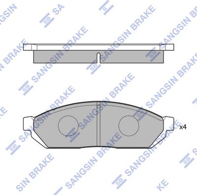 Hi-Q SP1059 - Тормозные колодки, дисковые, комплект avtokuzovplus.com.ua