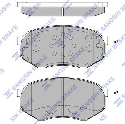 Hi-Q SP1060-FB - Тормозные колодки, дисковые, комплект avtokuzovplus.com.ua