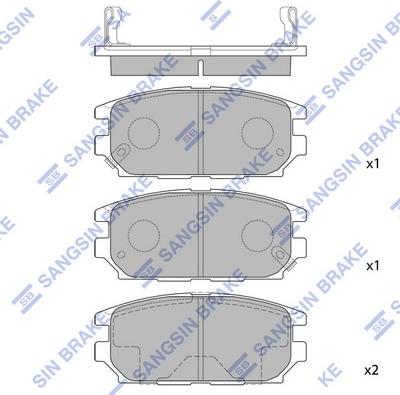 Hi-Q SP1069 - Гальмiвнi колодки кт. autocars.com.ua