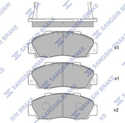 Hi-Q SP1076-F - Тормозные колодки, дисковые, комплект avtokuzovplus.com.ua