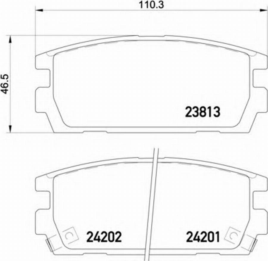 Hi-Q SP1097-R - Тормозные колодки, дисковые, комплект avtokuzovplus.com.ua