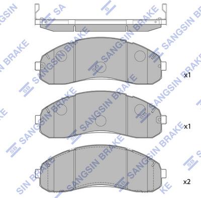 Hi-Q SP1148 - Гальмівні колодки, дискові гальма autocars.com.ua