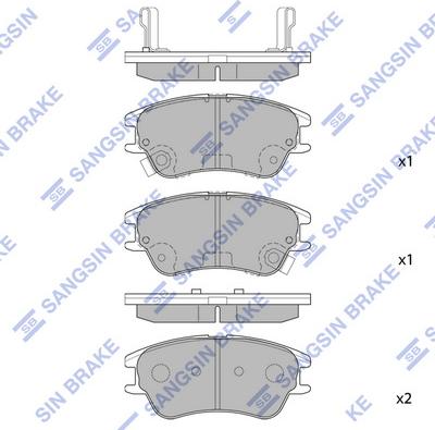 Hi-Q SP1149 - Тормозные колодки, дисковые, комплект avtokuzovplus.com.ua