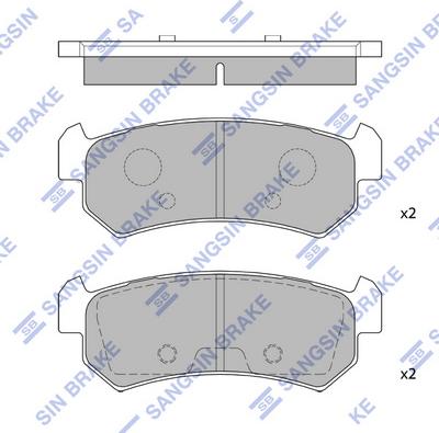 Hi-Q SP1160 - Тормозные колодки, дисковые, комплект avtokuzovplus.com.ua