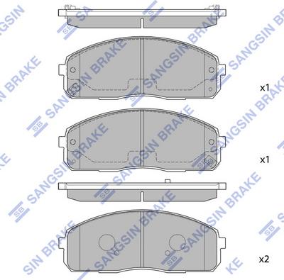 Hi-Q SP1174 - Гальмівні колодки, дискові гальма autocars.com.ua