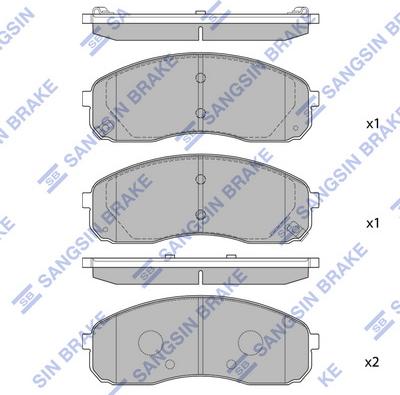 Hi-Q SP1177 - Гальмівні колодки, дискові гальма autocars.com.ua