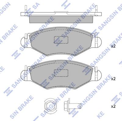 Hi-Q SP1179 - Тормозные колодки, дисковые, комплект avtokuzovplus.com.ua