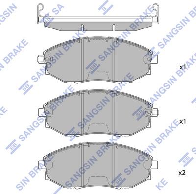 Hi-Q SP1193 - Тормозные колодки, дисковые, комплект avtokuzovplus.com.ua