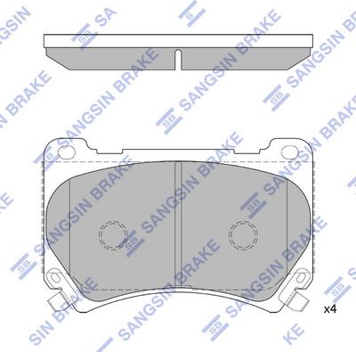 Hi-Q SP1206 - Тормозные колодки, дисковые, комплект avtokuzovplus.com.ua