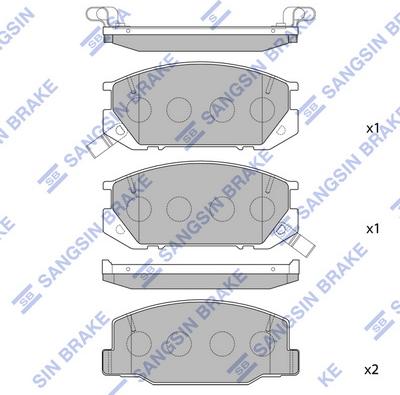 Hi-Q SP1219 - Тормозные колодки, дисковые, комплект avtokuzovplus.com.ua