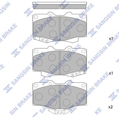 Hi-Q SP1222A - Тормозные колодки, дисковые, комплект avtokuzovplus.com.ua