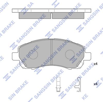 Hi-Q SP1228 - Тормозные колодки, дисковые, комплект avtokuzovplus.com.ua