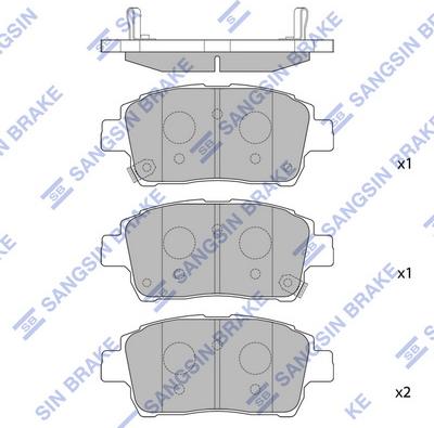 Hi-Q SP1244 - Тормозные колодки, дисковые, комплект avtokuzovplus.com.ua