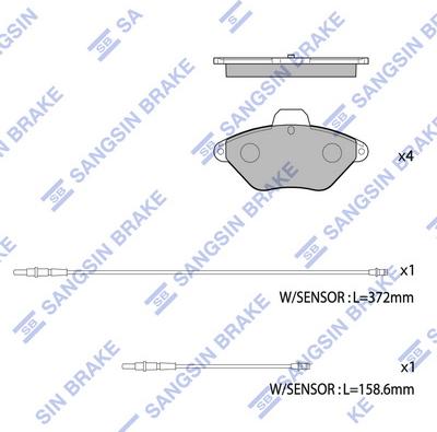 Hi-Q SP1253 - Тормозные колодки, дисковые, комплект avtokuzovplus.com.ua