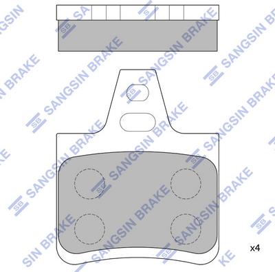 Hi-Q SP1254 - Тормозные колодки, дисковые, комплект avtokuzovplus.com.ua