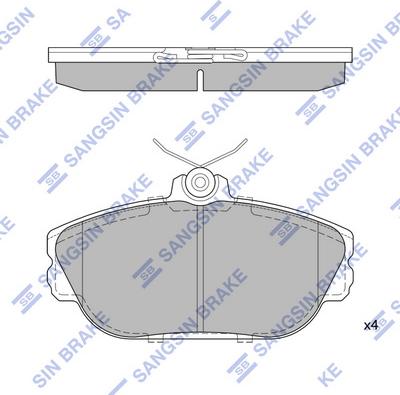 Hi-Q SP1263 - Тормозные колодки, дисковые, комплект avtokuzovplus.com.ua