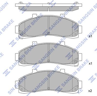 Hi-Q SP1264 - Тормозные колодки, дисковые, комплект avtokuzovplus.com.ua