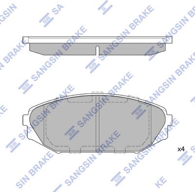 Hi-Q SP1271 - Тормозные колодки, дисковые, комплект avtokuzovplus.com.ua