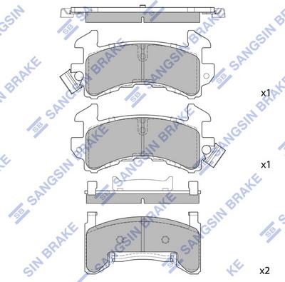 Hi-Q SP1279 - Гальмівні колодки, дискові гальма autocars.com.ua