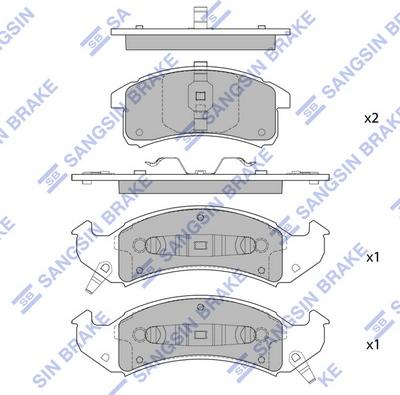 Hi-Q SP1286 - Гальмівні колодки, дискові гальма autocars.com.ua