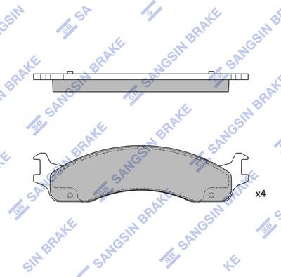 Hi-Q SP1291 - Тормозные колодки, дисковые, комплект avtokuzovplus.com.ua