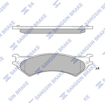 Hi-Q SP1292 - Тормозные колодки, дисковые, комплект avtokuzovplus.com.ua