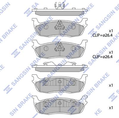 Hi-Q SP1295 - Гальмівні колодки, дискові гальма autocars.com.ua