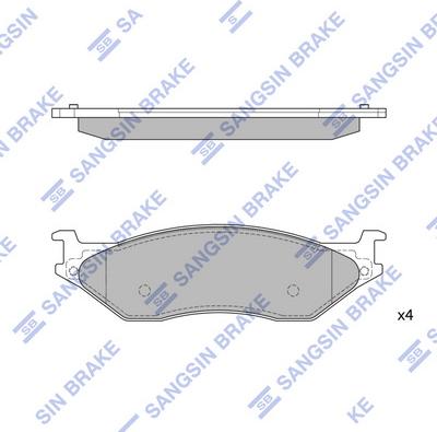 Hi-Q SP1305 - Тормозные колодки, дисковые, комплект avtokuzovplus.com.ua