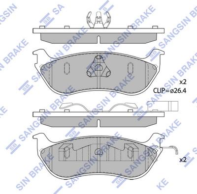 Hi-Q SP1339 - Тормозные колодки, дисковые, комплект avtokuzovplus.com.ua