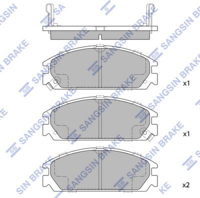 Hi-Q SP1346 - Тормозные колодки, дисковые, комплект avtokuzovplus.com.ua