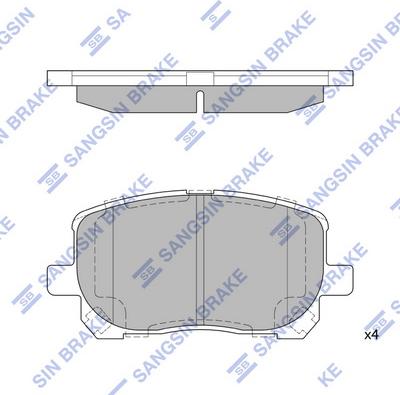 Hi-Q SP1373 - Тормозные колодки, дисковые, комплект avtokuzovplus.com.ua