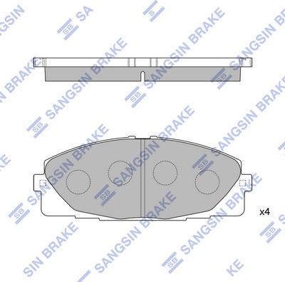 Hi-Q SP1376 - Тормозные колодки, дисковые, комплект avtokuzovplus.com.ua