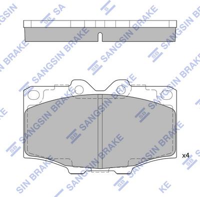 Hi-Q SP1378 - Тормозные колодки, дисковые, комплект avtokuzovplus.com.ua