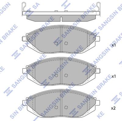 Hi-Q SP1392 - Тормозные колодки, дисковые, комплект avtokuzovplus.com.ua