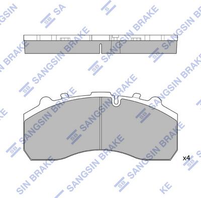 Hi-Q SP1393B - Тормозные колодки, дисковые, комплект avtokuzovplus.com.ua