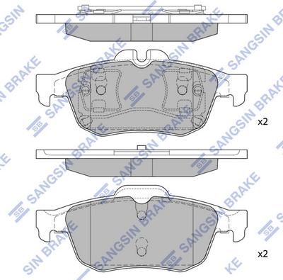 Hi-Q SP1396 - Гальмівні колодки, дискові гальма autocars.com.ua