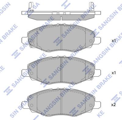 Hi-Q SP1412 - Гальмівні колодки, дискові гальма autocars.com.ua