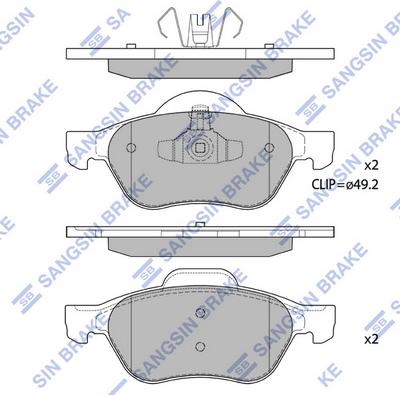 Hi-Q SP1414 - Тормозные колодки, дисковые, комплект avtokuzovplus.com.ua