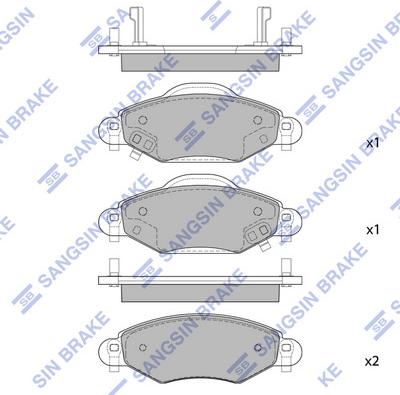 Hi-Q SP1419 - Тормозные колодки, дисковые, комплект avtokuzovplus.com.ua