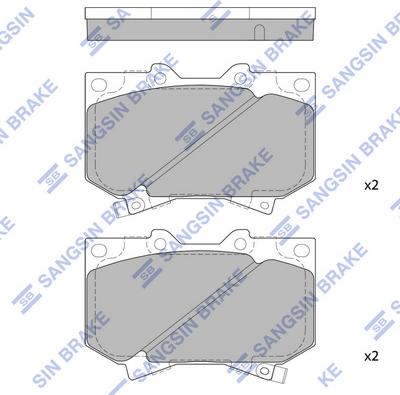 Hi-Q SP1422 - Тормозные колодки, дисковые, комплект avtokuzovplus.com.ua