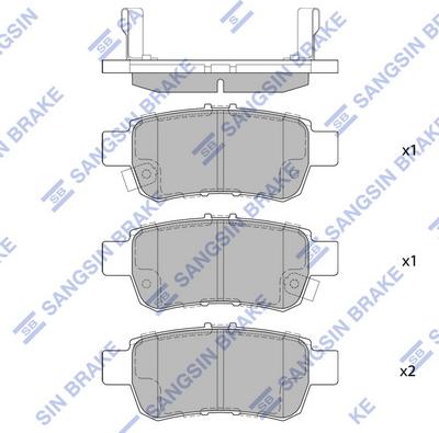 Hi-Q SP1428 - Тормозные колодки, дисковые, комплект avtokuzovplus.com.ua