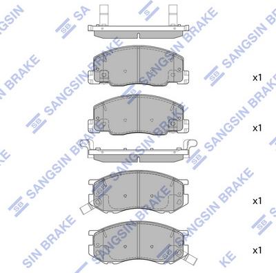 Hi-Q SP1433 - Гальмівні колодки, дискові гальма autocars.com.ua