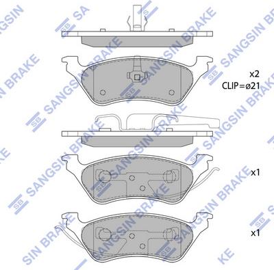 Hi-Q SP1441 - Гальмівні колодки, дискові гальма autocars.com.ua