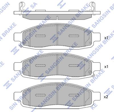 Hi-Q SP1446 - Тормозные колодки, дисковые, комплект avtokuzovplus.com.ua