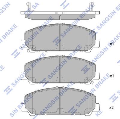 Hi-Q SP1448 - Тормозные колодки, дисковые, комплект avtokuzovplus.com.ua