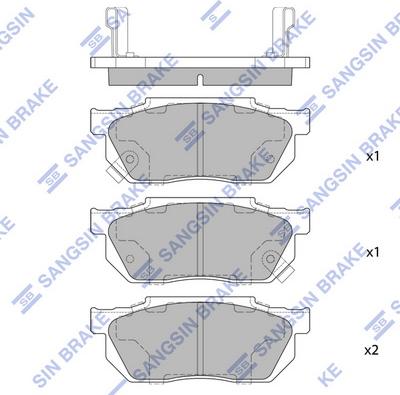 Hi-Q SP1462 - Гальмівні колодки, дискові гальма autocars.com.ua