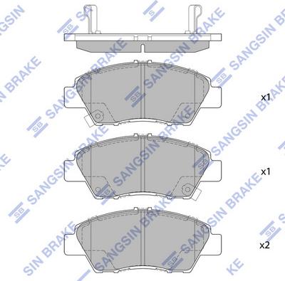 Hi-Q SP1463A - Гальмівні колодки, дискові гальма autocars.com.ua