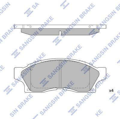 Hi-Q SP1465 - Тормозные колодки, дисковые, комплект avtokuzovplus.com.ua