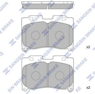 Hi-Q SP1467 - Гальмівні колодки, дискові гальма autocars.com.ua