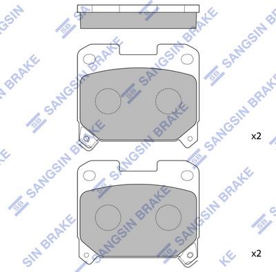 Hi-Q SP1468 - Тормозные колодки, дисковые, комплект avtokuzovplus.com.ua